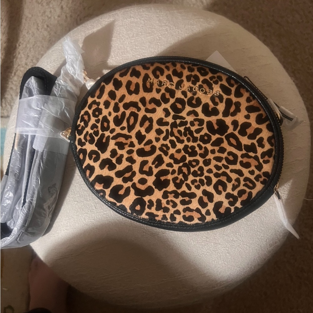 Michael Kors Tan and Black Leopard Crossbody Bag - Picture 2 of 4